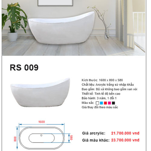 Bồn tắm nằm Royal Sanp RS 009